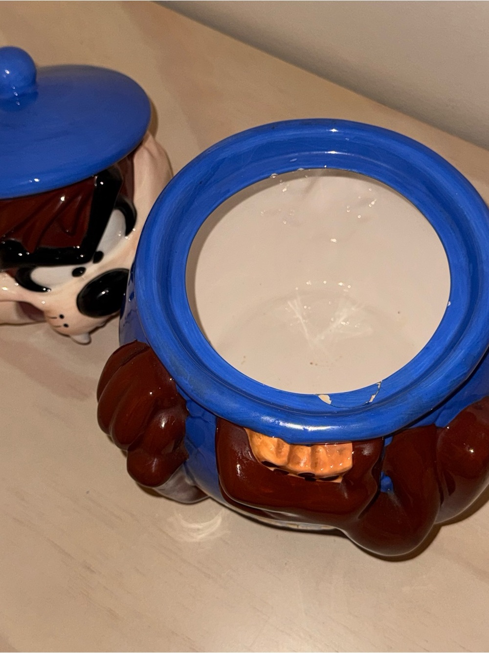 Vintage 1997 Tax Tasmanian Devil Ceramic Cookie Jar Glossy Vibrant Warner Bros - Picture 5 of 6